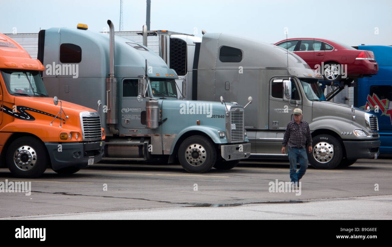 Truck Parking Lot  Iowa 80 Truckstop