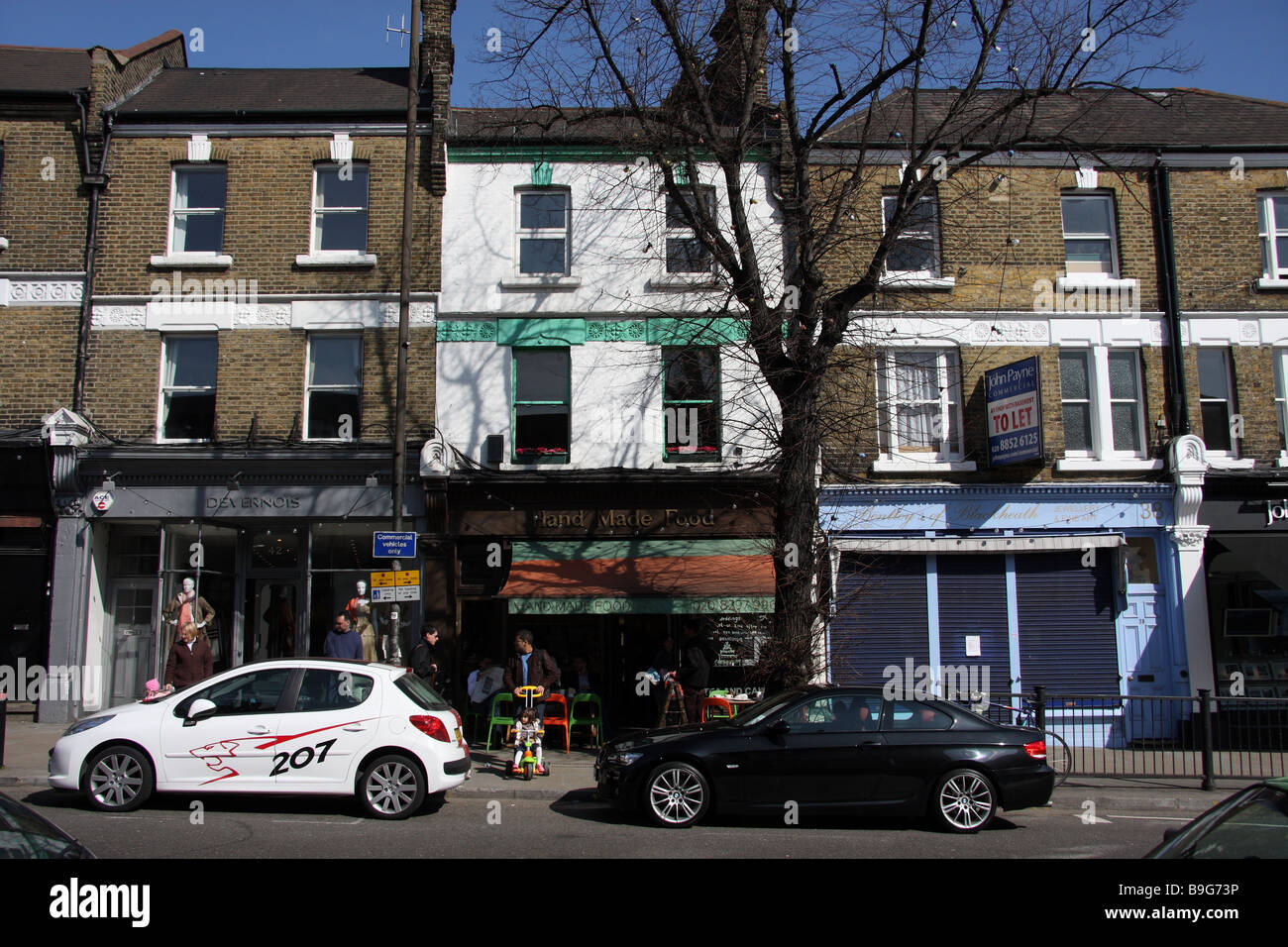 blackheath london england uk houses shops high street Stock