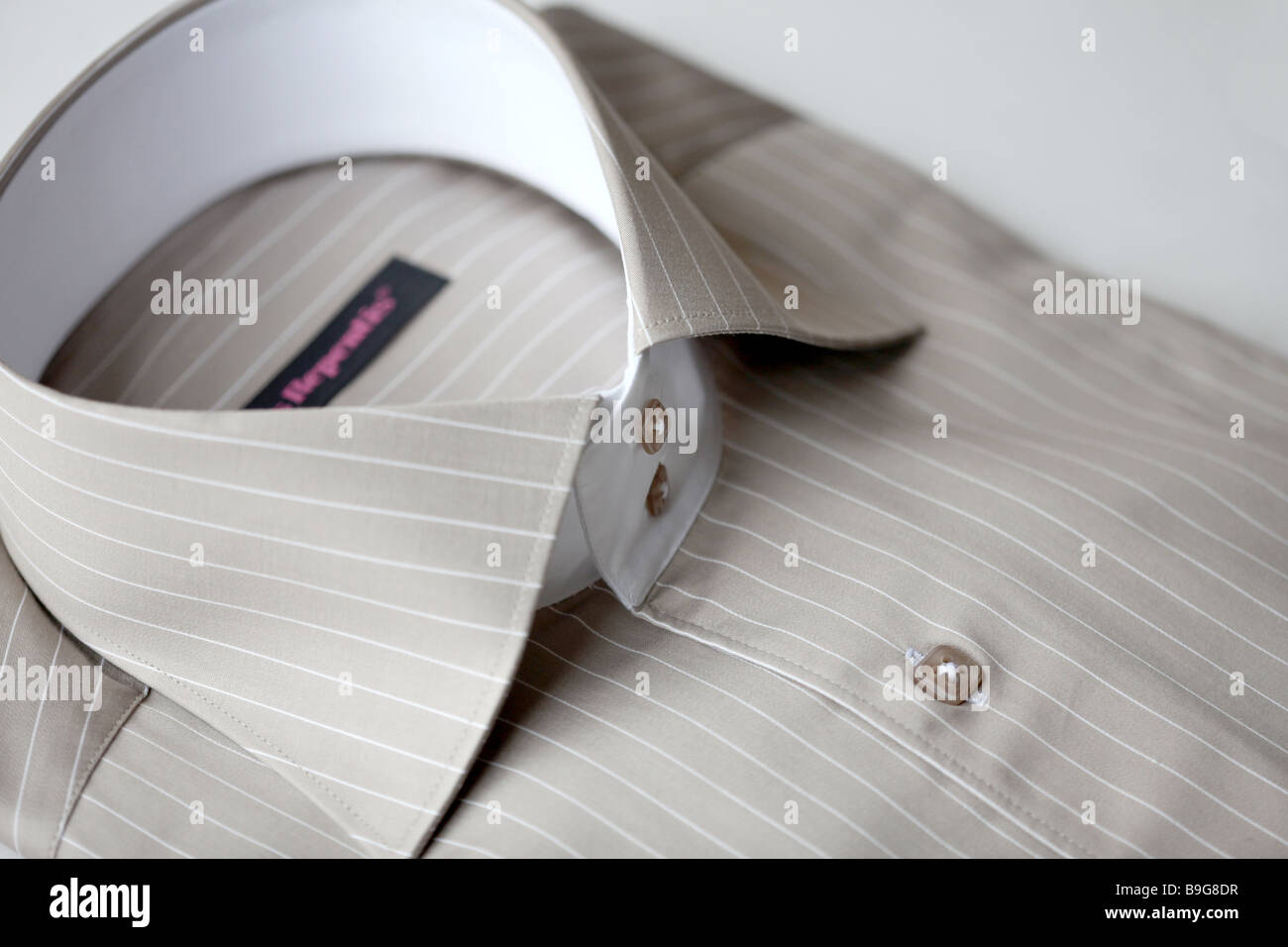 Men's shirts collar close-up Stock Photo