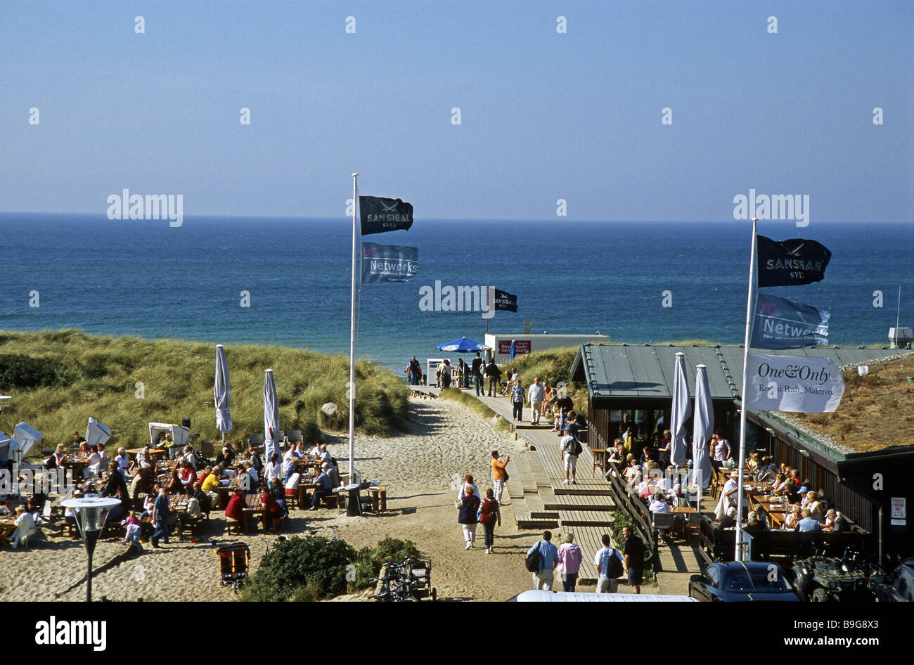 Germany Schleswig-Holstein island Sylt Rantum restaurant 'Sansibar' vacationers Northern Germany northern North Frisia Stock Photo