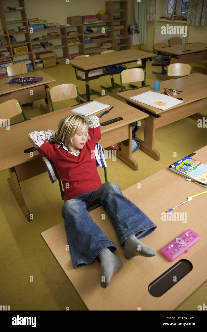 School girl feet desk Telegraph
