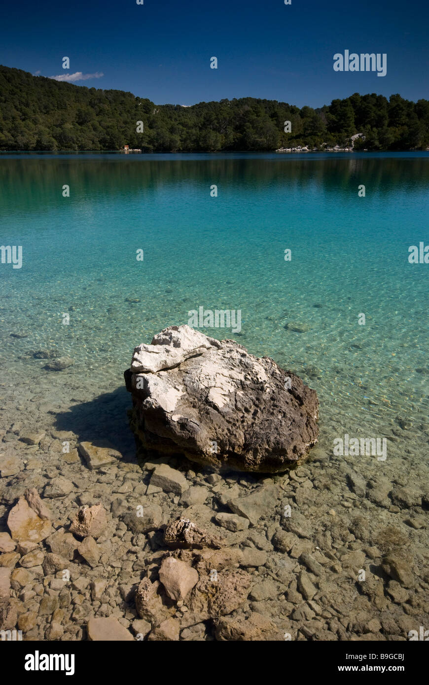 Malo Jezero or 'Little Lake' on the island of Mljet, Croatia Stock Photo