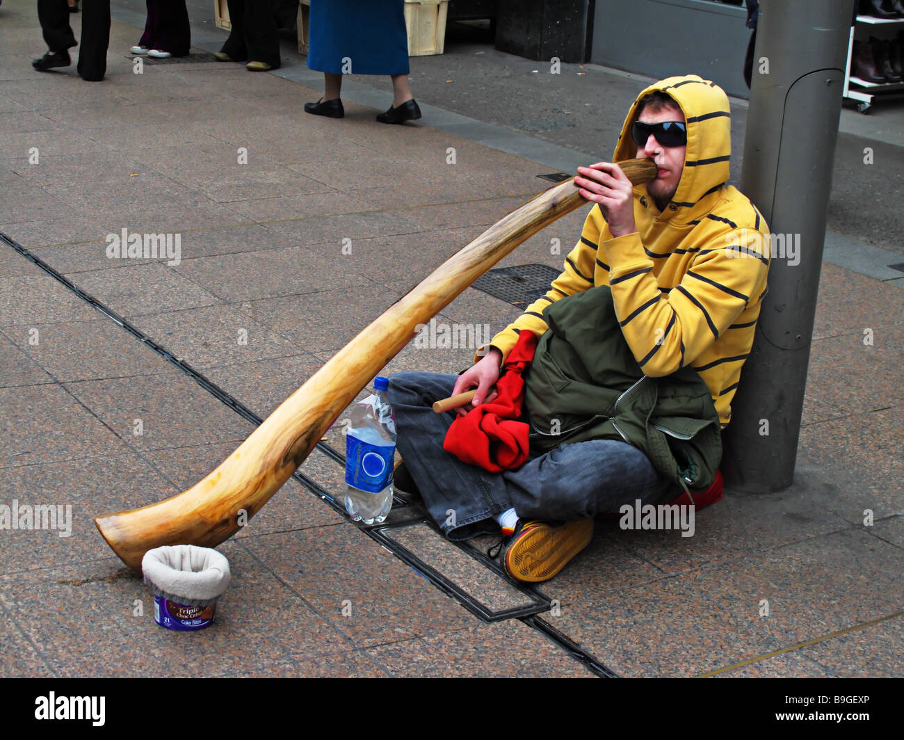 Didgeridoo Player Dublin Ireland Stock Photo