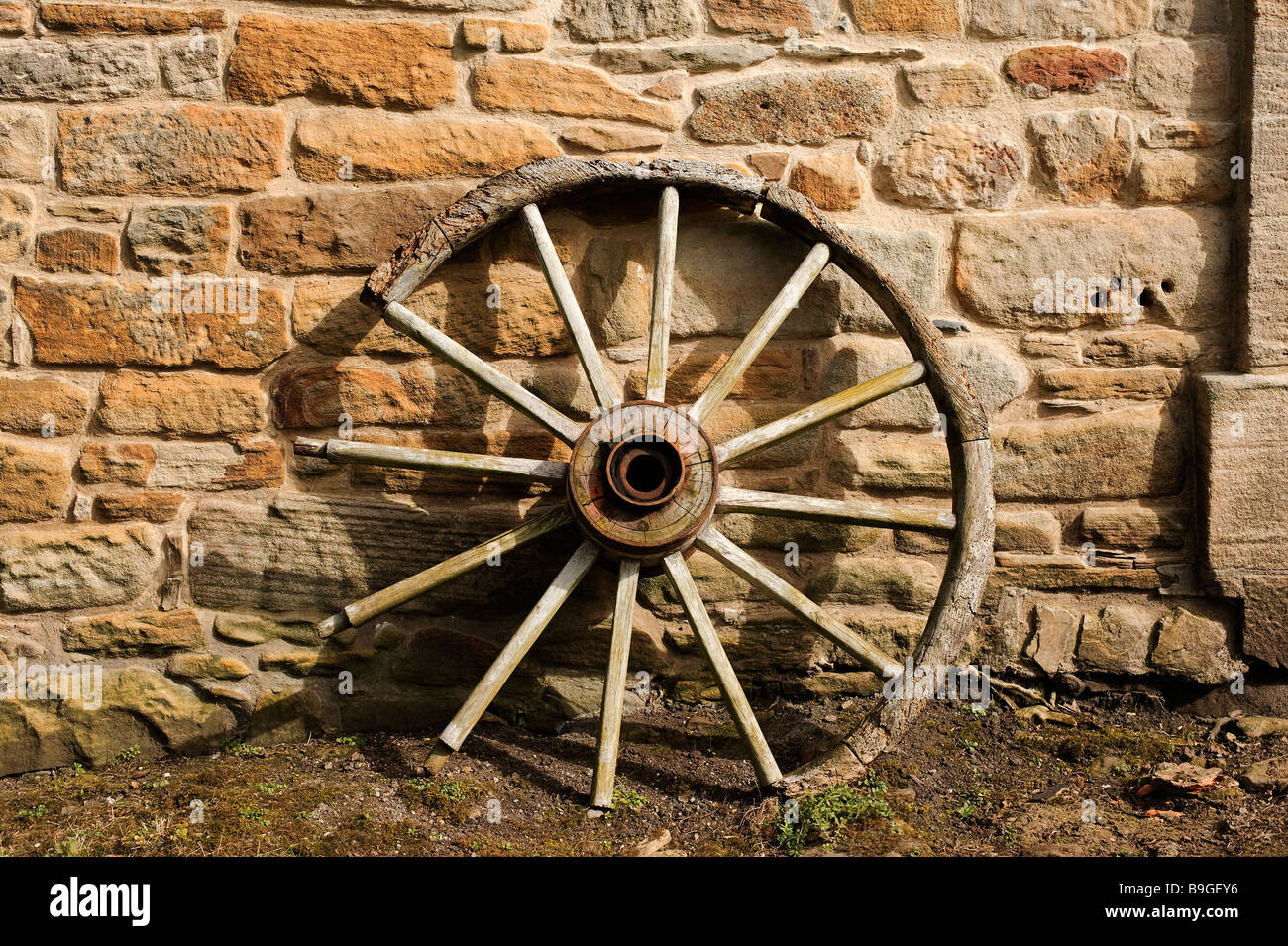 Broken cartwheel Stock Photo