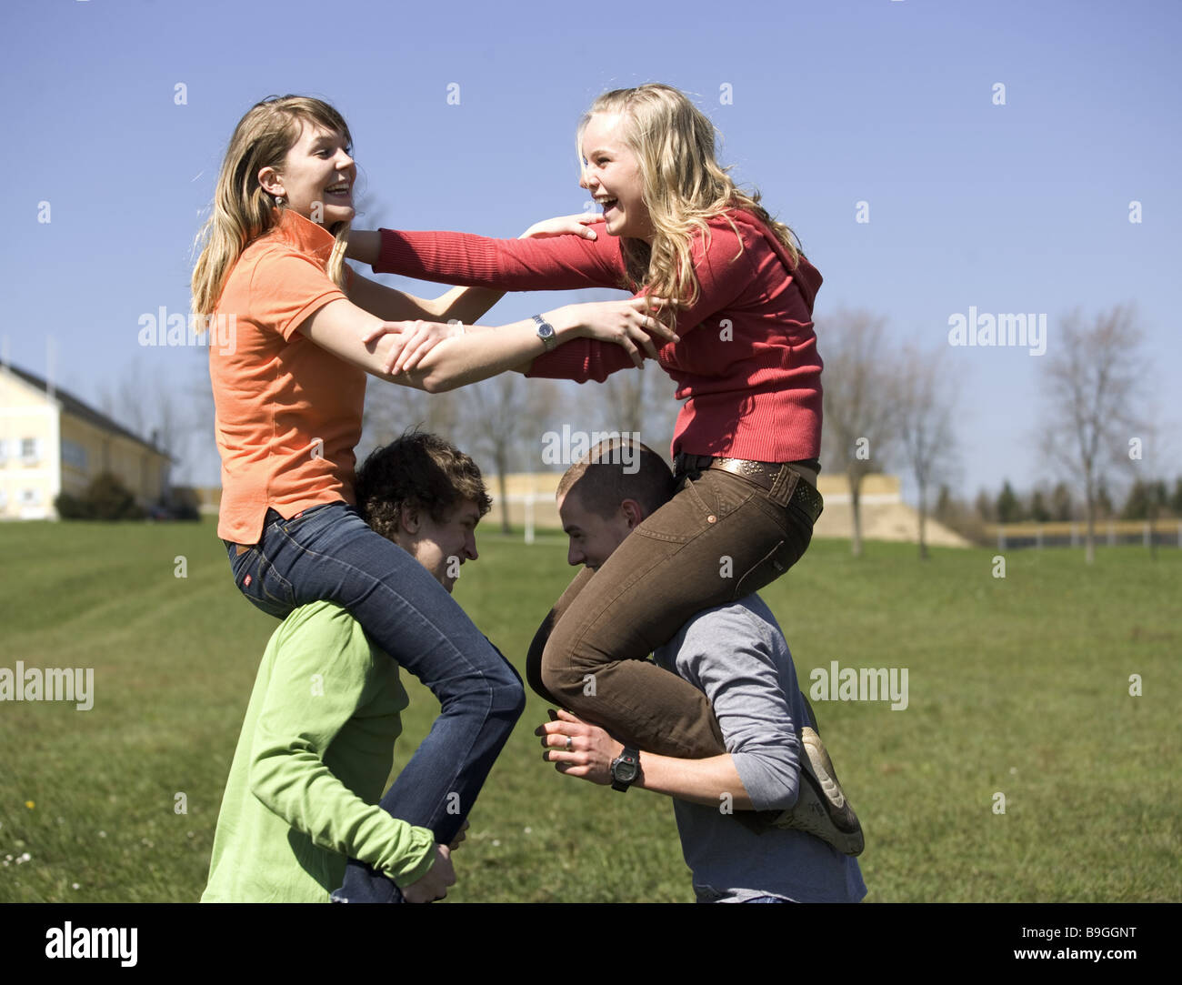 Meadow pair teenagers game 