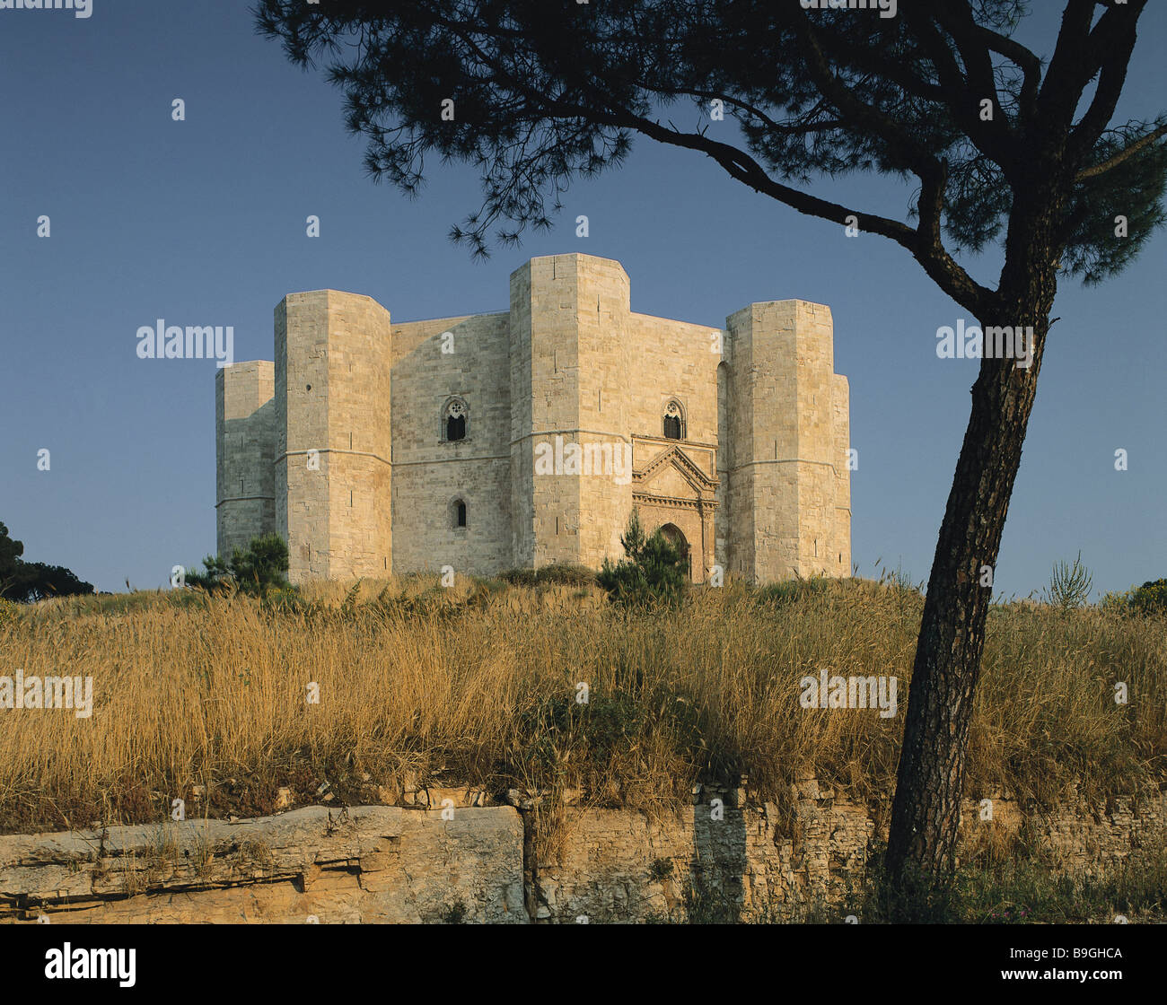 Italy Apulia Castel Del Monte dusk palace castle fortress construction