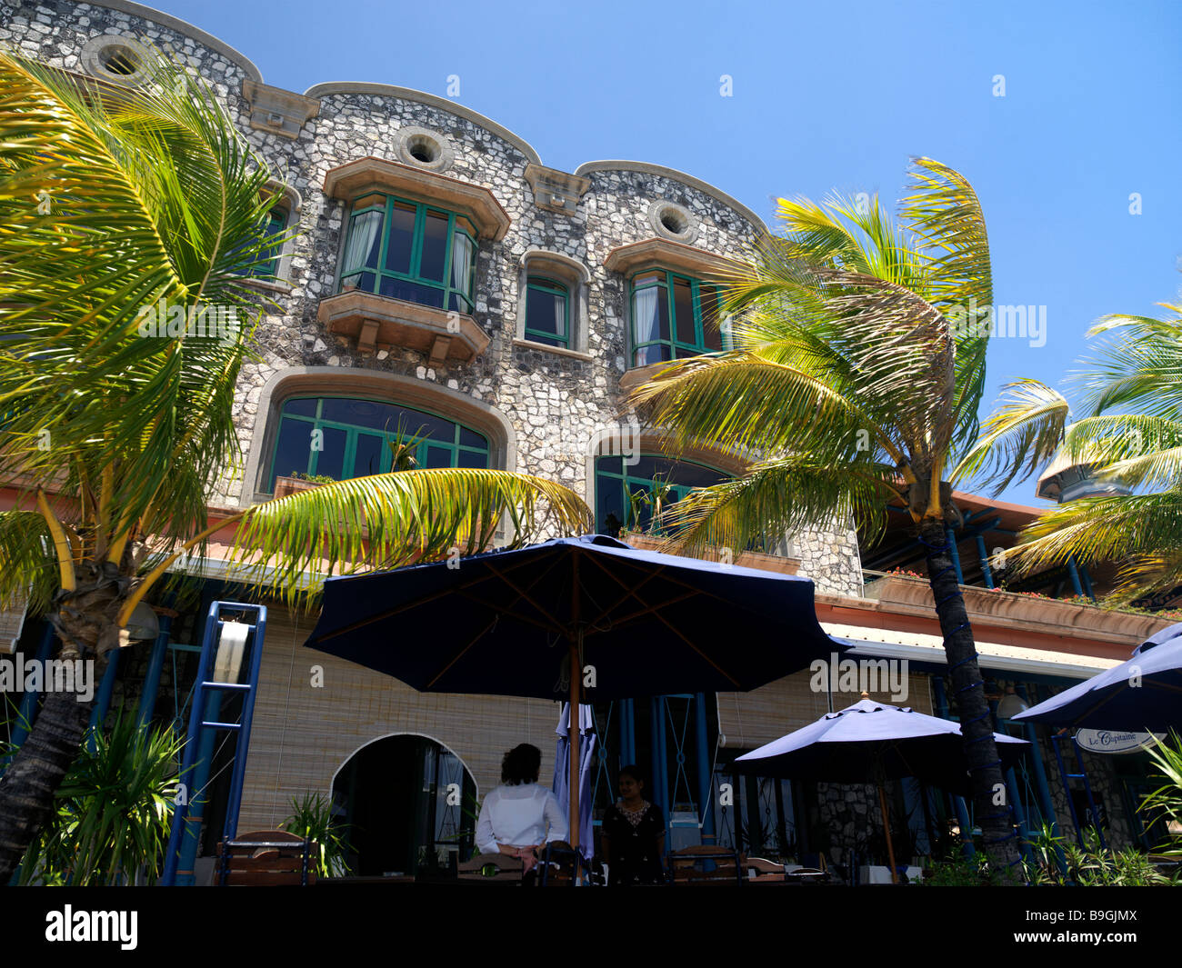 Port Louis Restaurants Mauritius Stock Photo