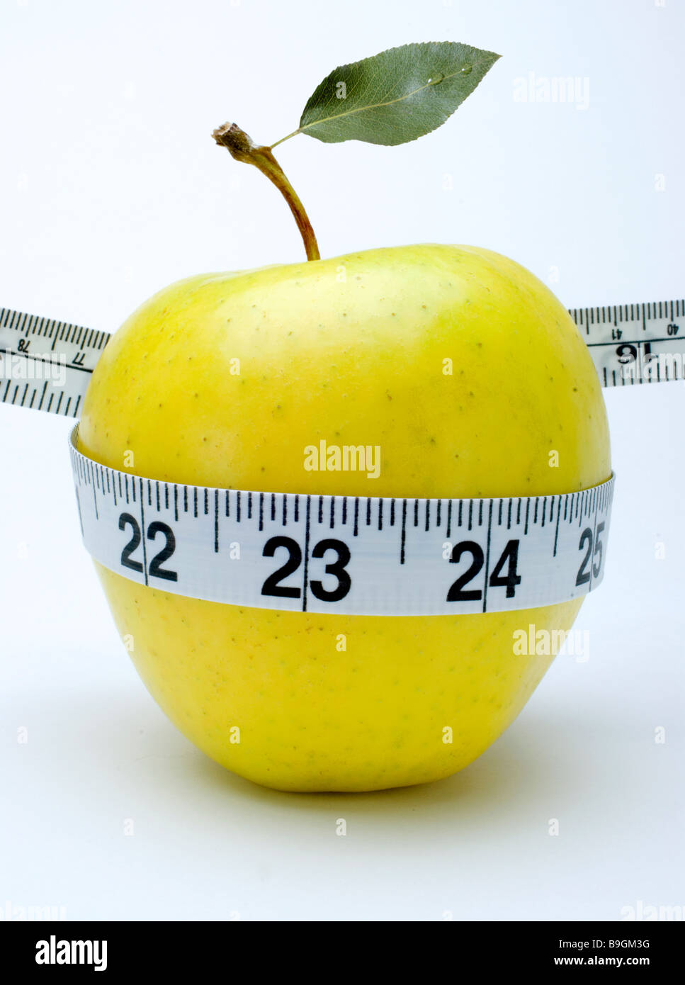 apple tape measure Stock Photo