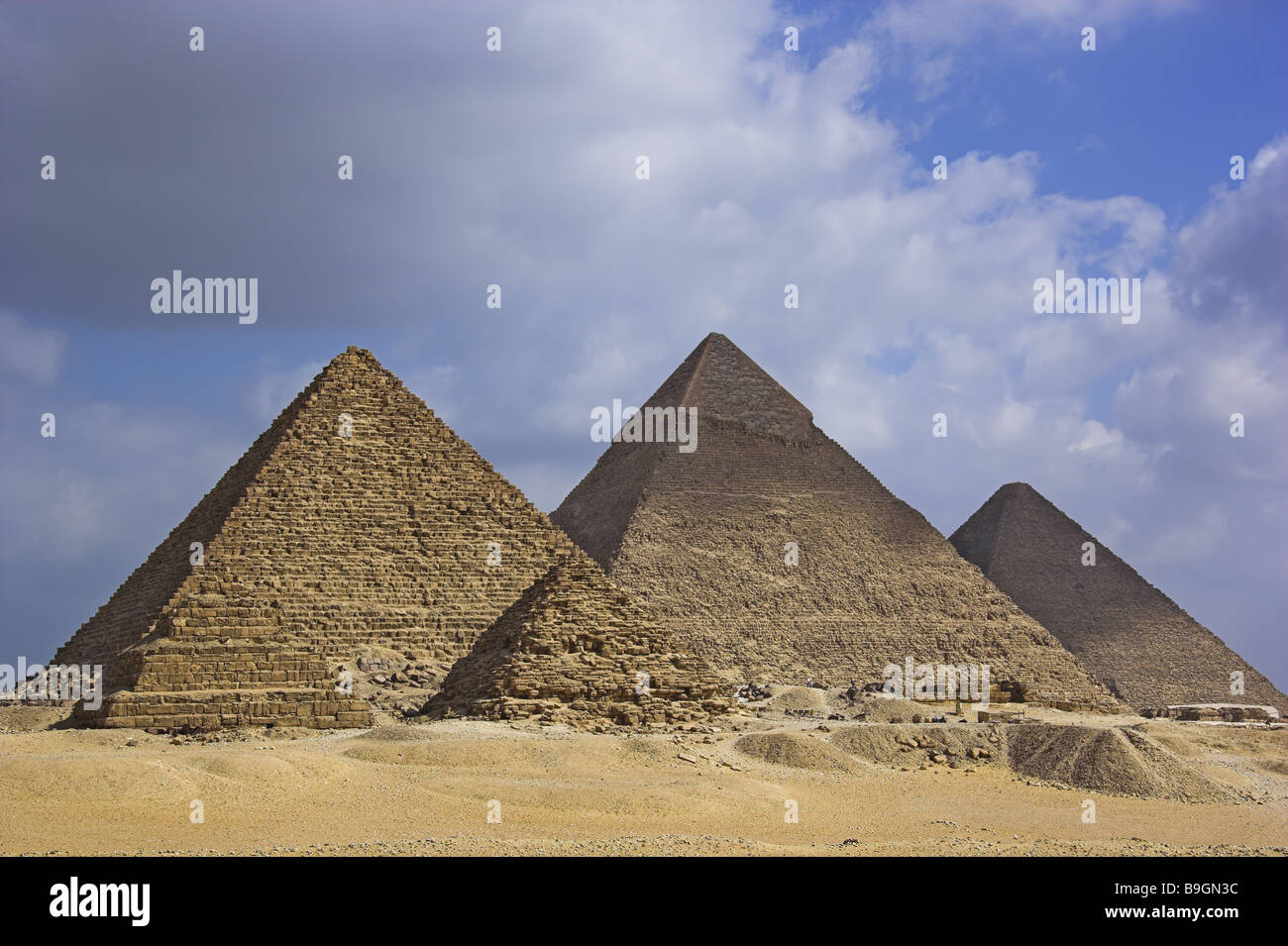 Egypt Cairo Giseh pyramids Antiquity architecture trip destination style constructions sightseeing boss-reintag Stock Photo