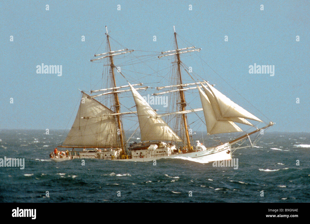 The 1918 43m sail training ship the brig Astrid Stock Photo Alamy