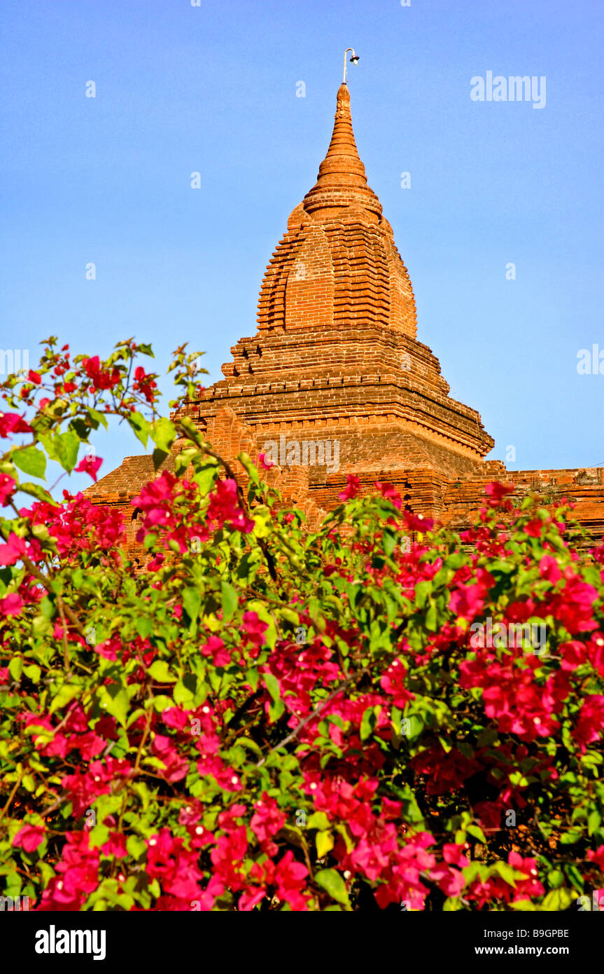 the ancient temple city of Pagan Bagan at Myanmar Burma Birma Stock Photo