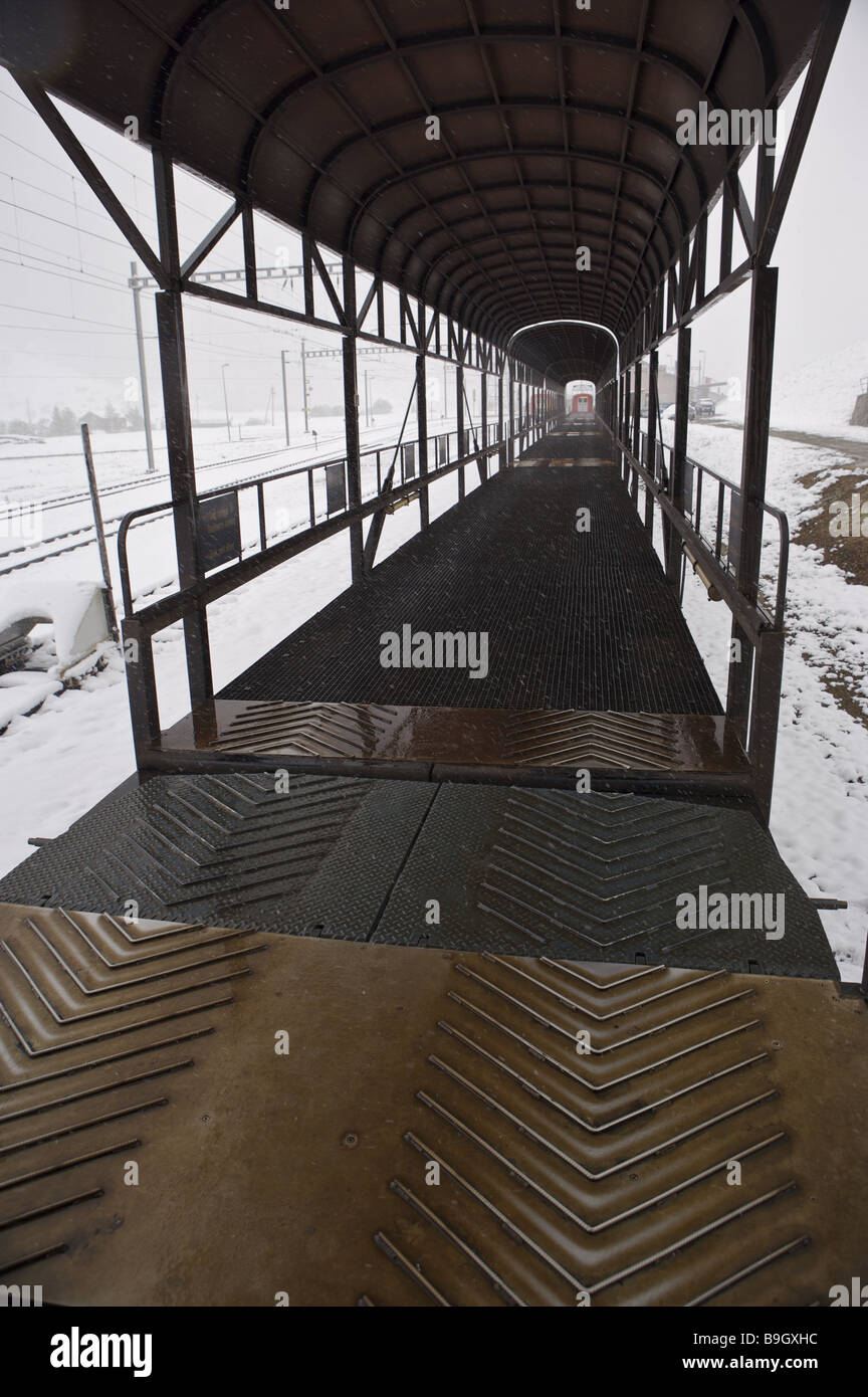 Switzerland RealpOberwald Matterhorn Gotthard track goodsfreight car