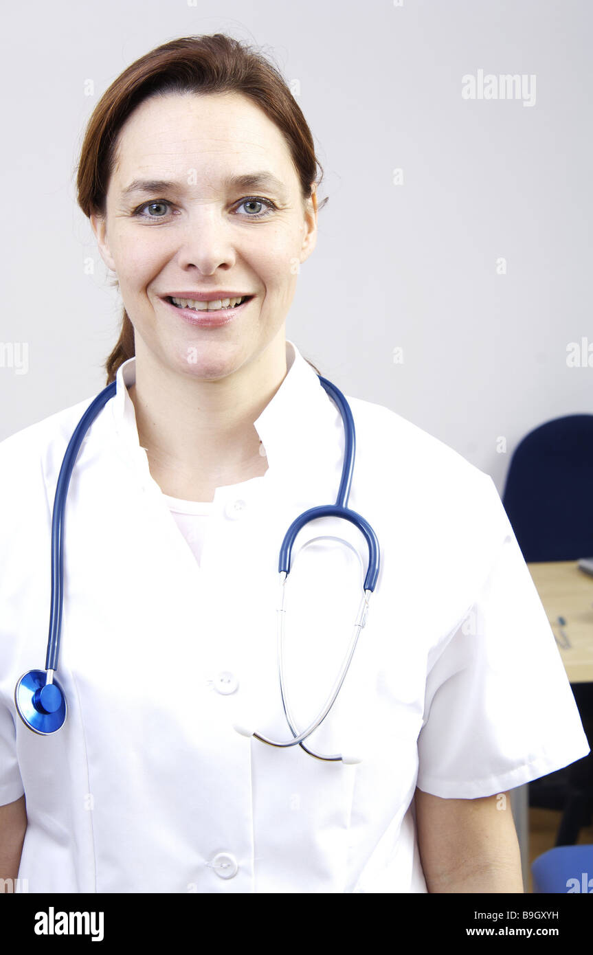 Doctor stethoscope smiling semiportrait series people woman child