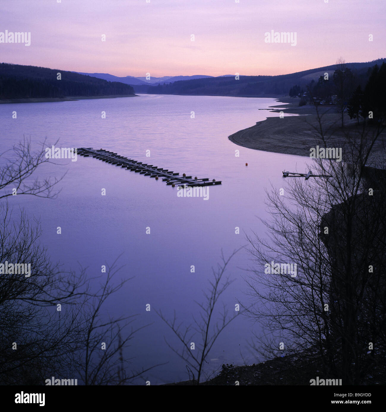 Germany Sauerland Sundern Sorpebarrage SorpeLake eveningmood North