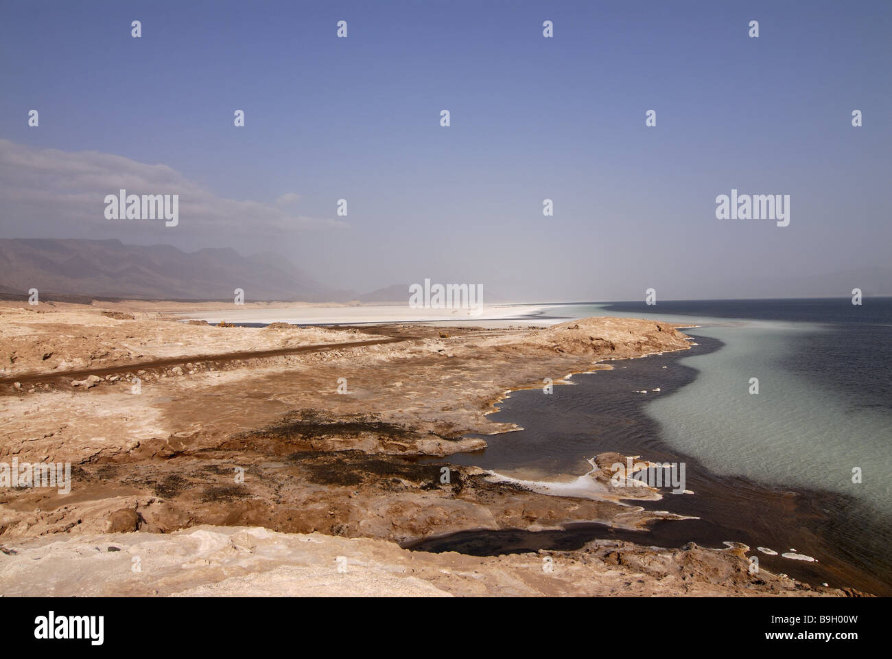 Dschibuti Assal-lake Shore Salt-crusts Africa East-africa Lake Saline 