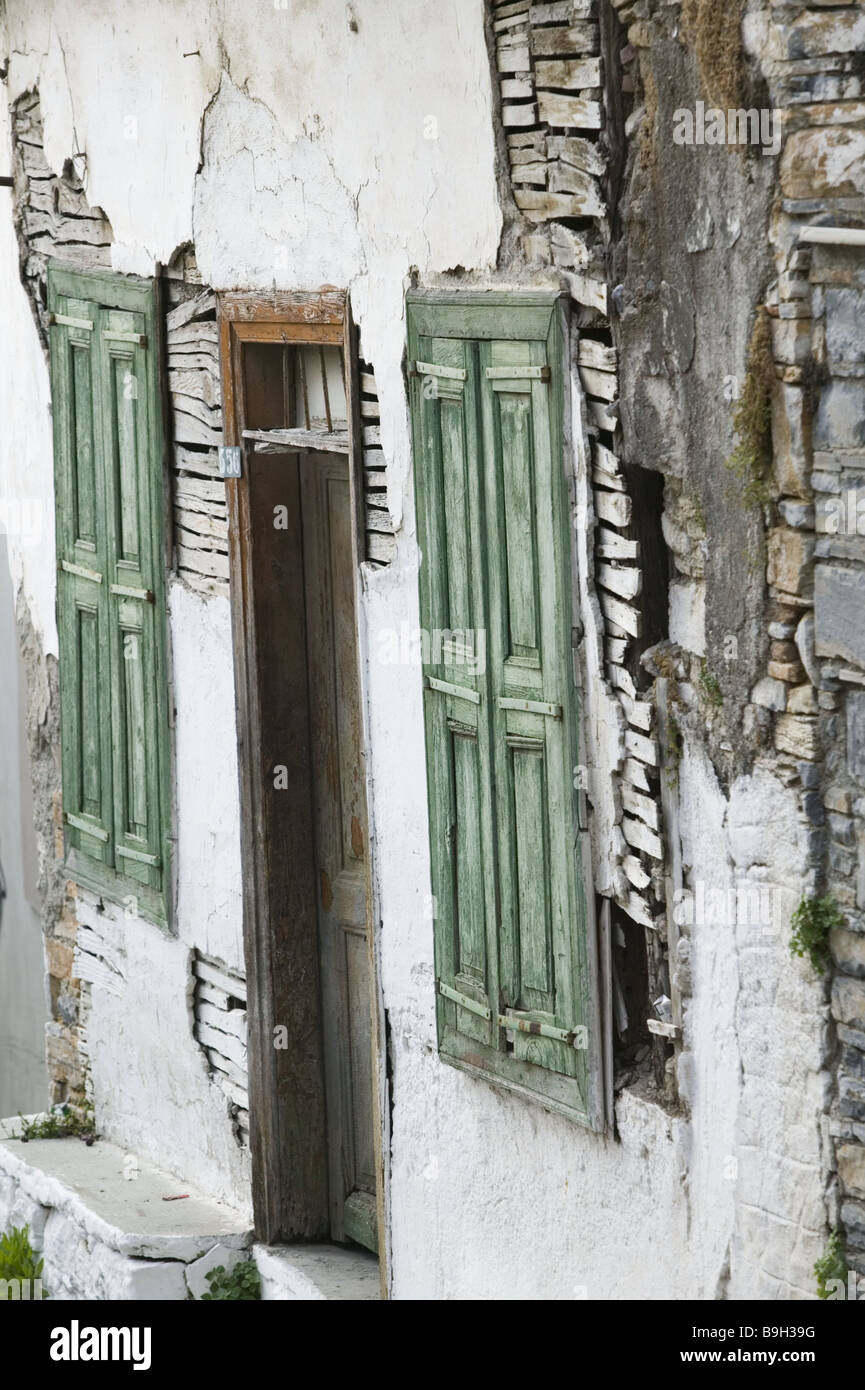 Samos Old Greece island samos Samos-city Old Town residence decrepit detail ...