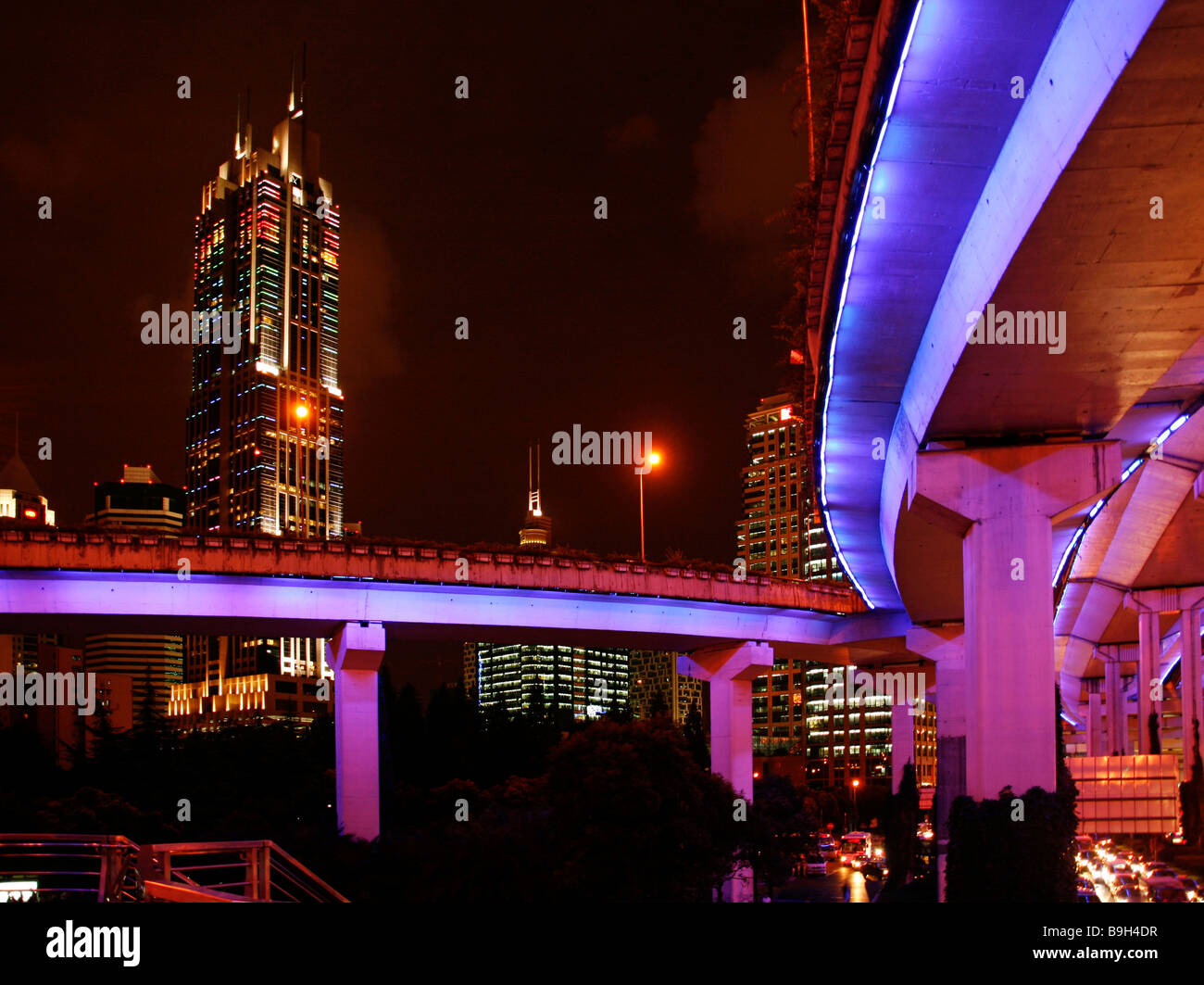 Highway lights shanghai hi-res stock photography and images - Alamy