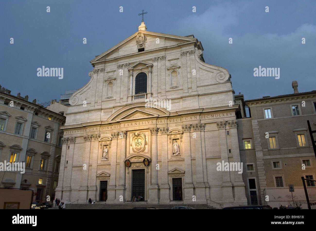 Italy Rome church Il Gesù facade Stock Photo - Alamy