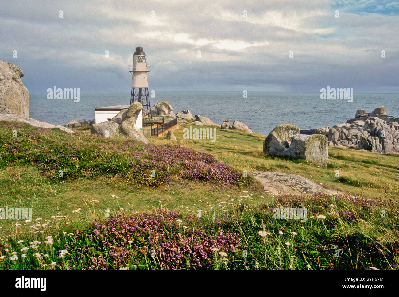 The lighthouse at Peninnis Head St Marys Isles of Scilly England UK Stock Photo