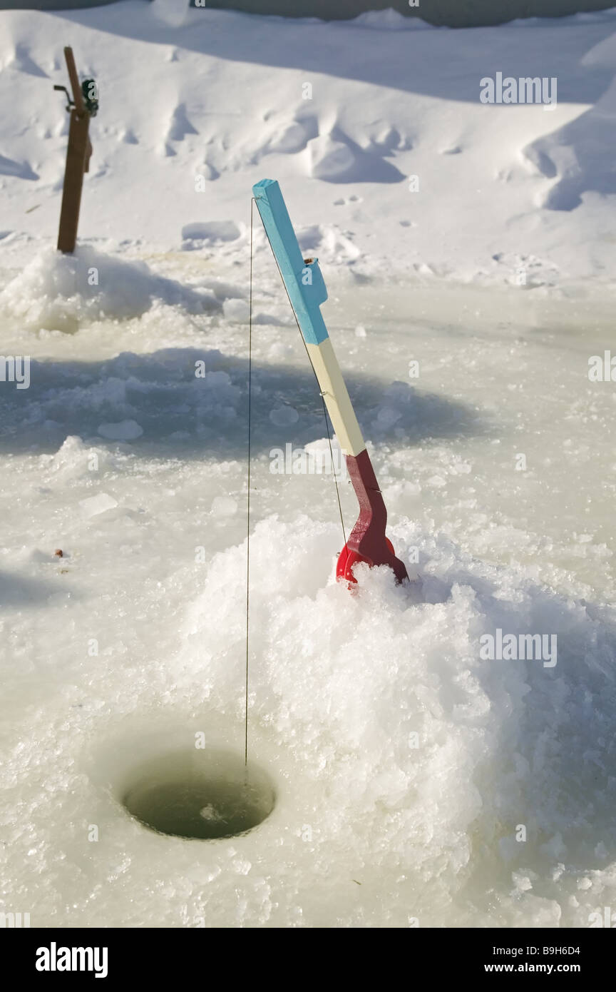 Canada Quebec Saguenay fjord ice-fishing rods hole fishing rod North