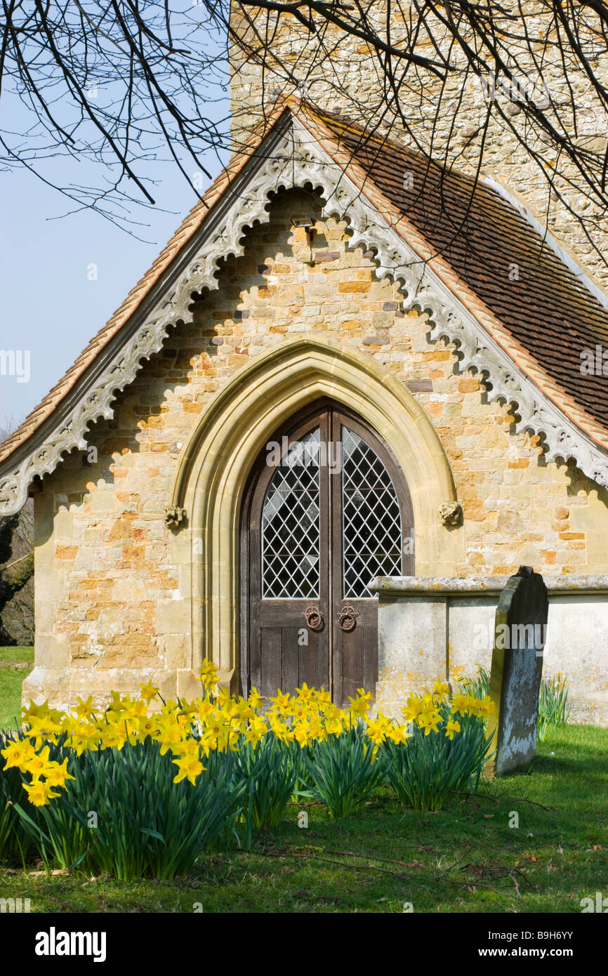 Porch of Wotton Church, near Dorking, Surrey, UK Stock Photo