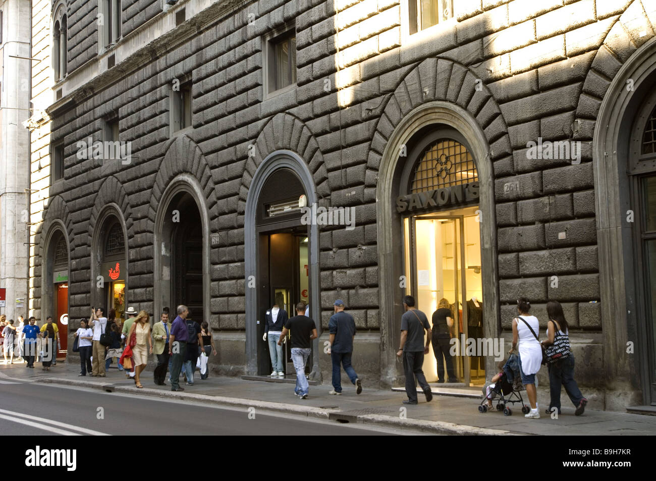 Italy Rome via Del Corso shopping streets businesses passersby Architecture shopping shopping