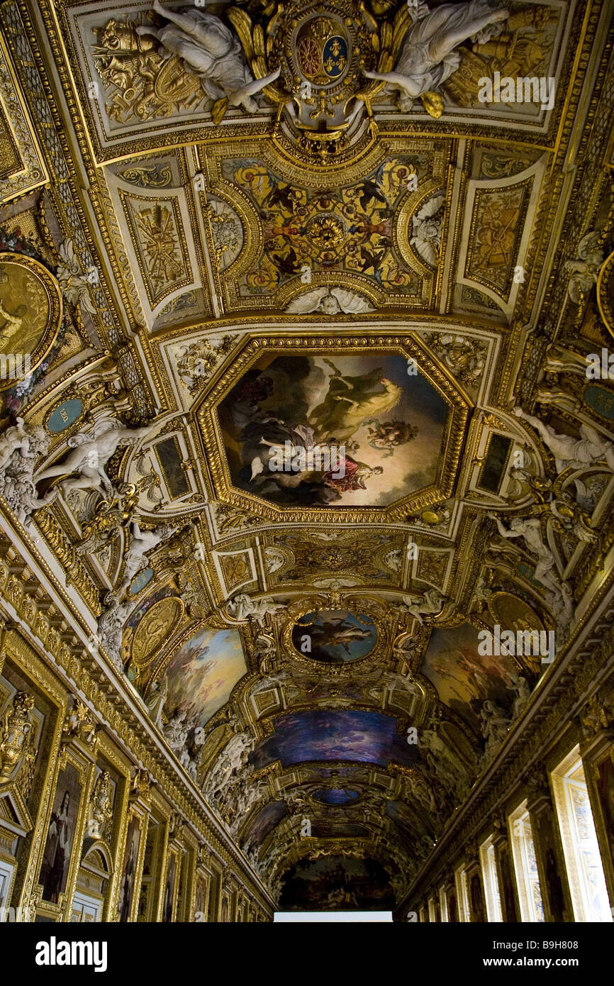 Ceiling Painting Louvre Museum Paris High Resolution Stock Photography