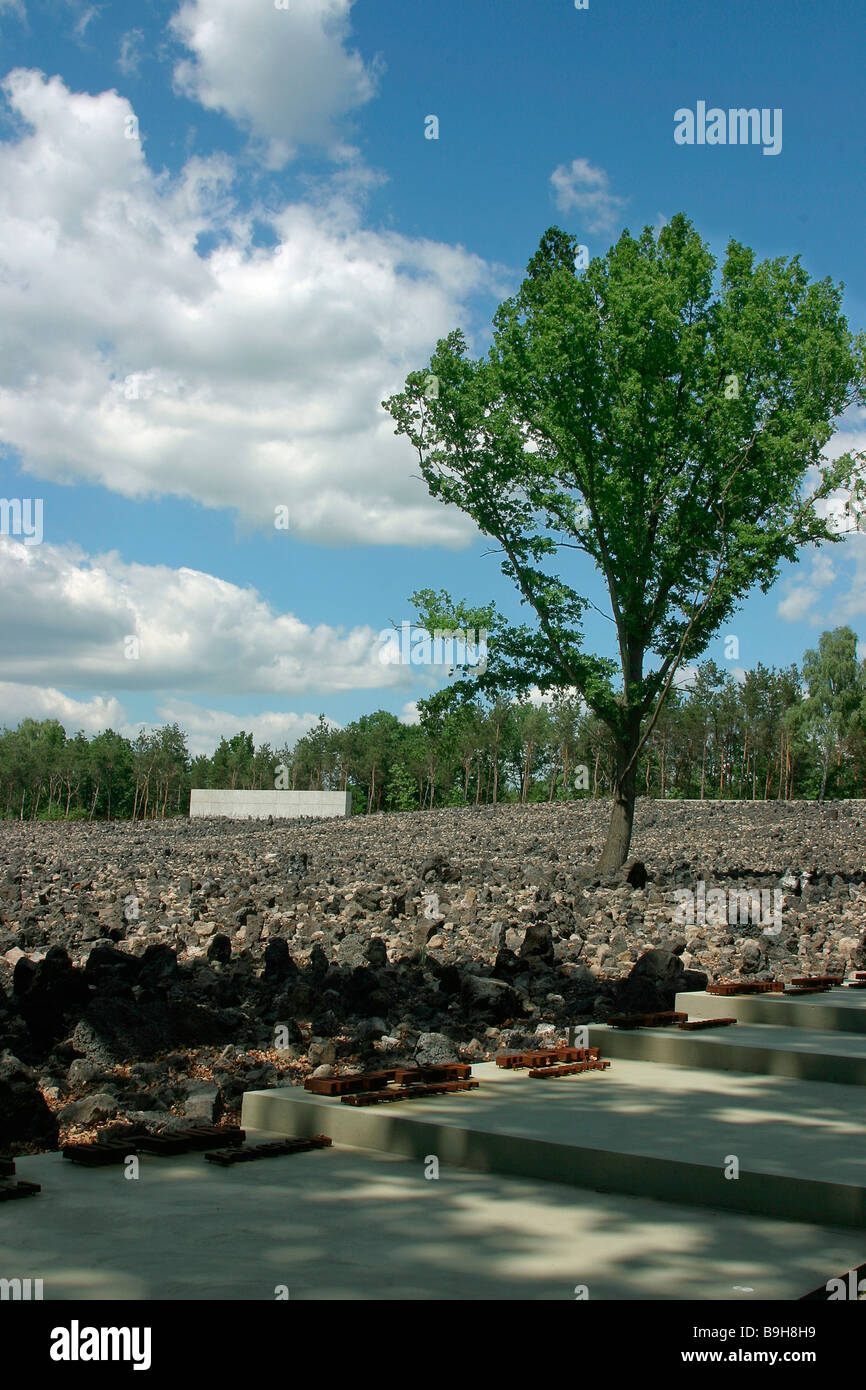 Belzec extermination camp memorial sight first of the Nazi German extermination camps created for implementing Operation Reinhar Stock Photo