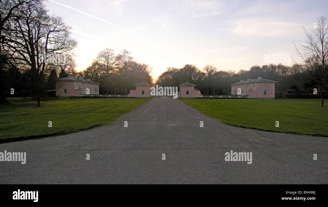 pink houses in windsor great park Stock Photo Alamy