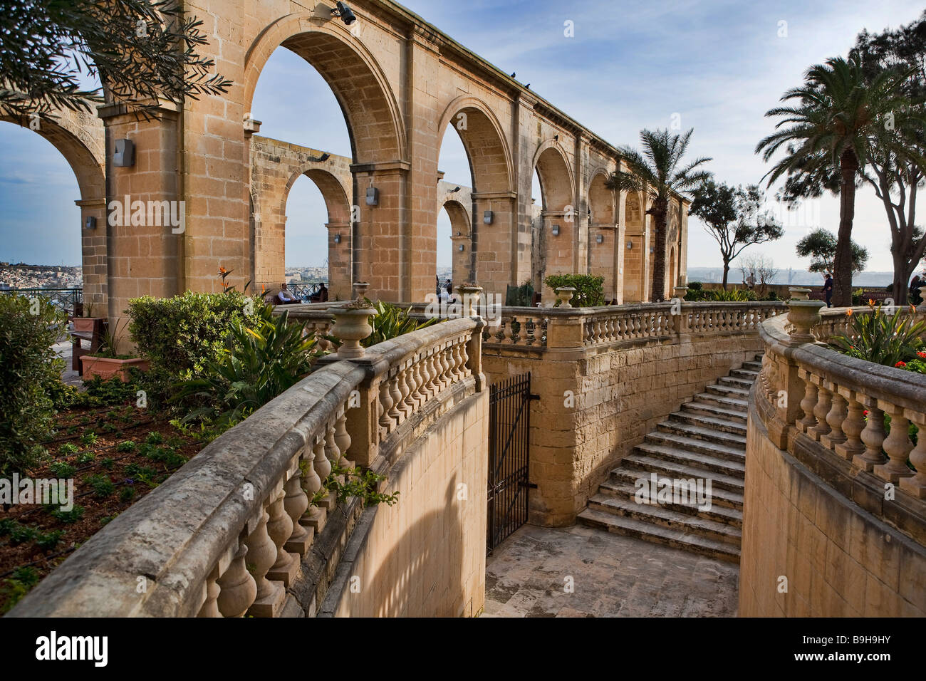 Barrakka Garden, park in Valletta, Malta, Europe Stock Photo