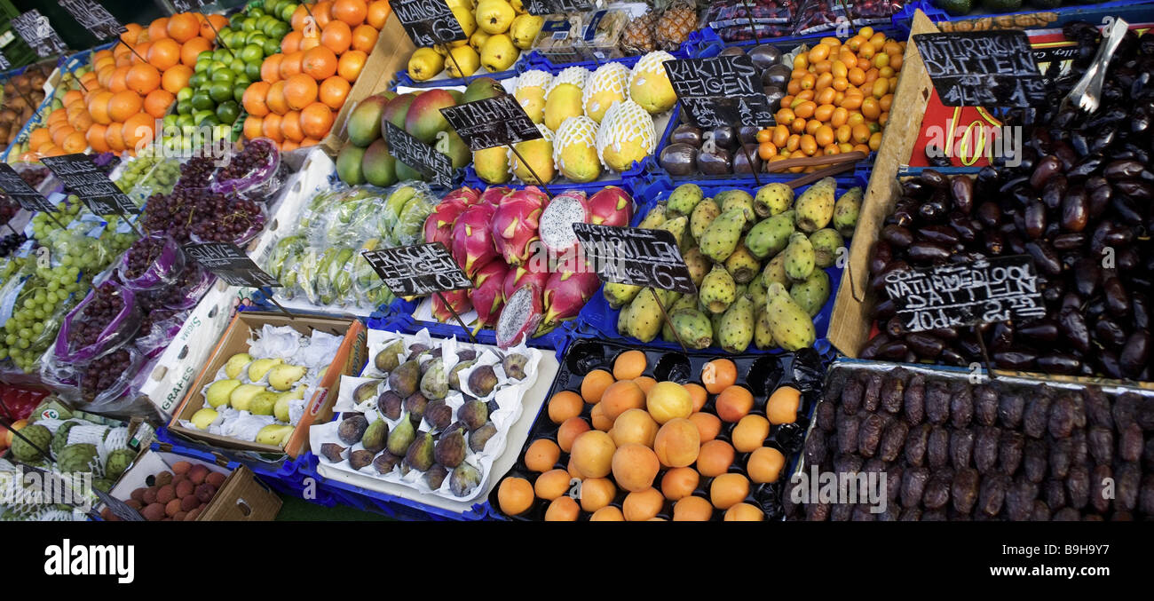 Weekmarket stand fruits detail top view market marketstands booths