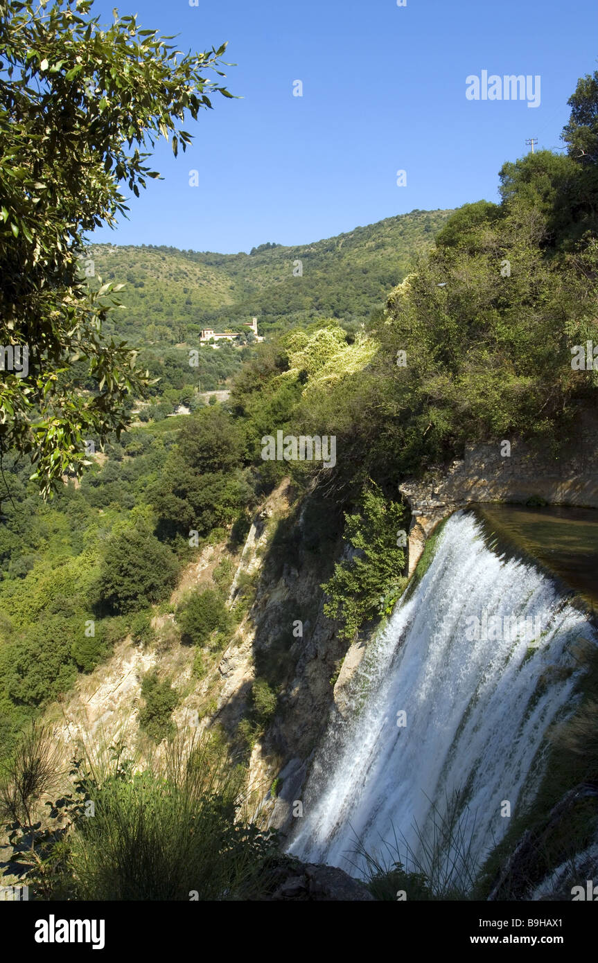 Italy Latium Tivoli villa Gregoriana waterfall of the Aniene Europe Stock  Photo - Alamy