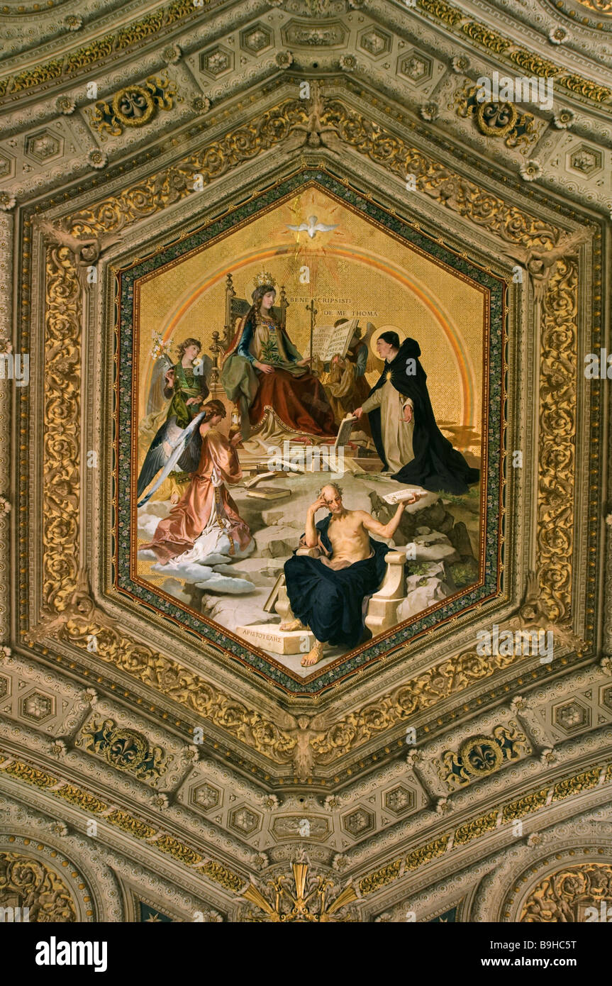 Italy Rome Vatican Vatican museum gallery of the candelabra ceiling