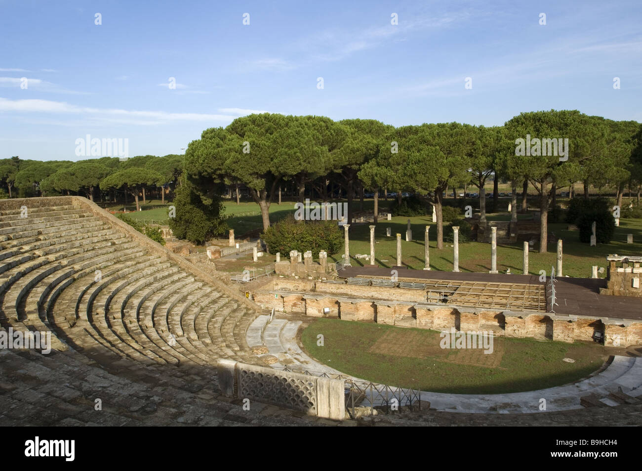 Italy Latium Ostia Antica theaters Stock Photo
