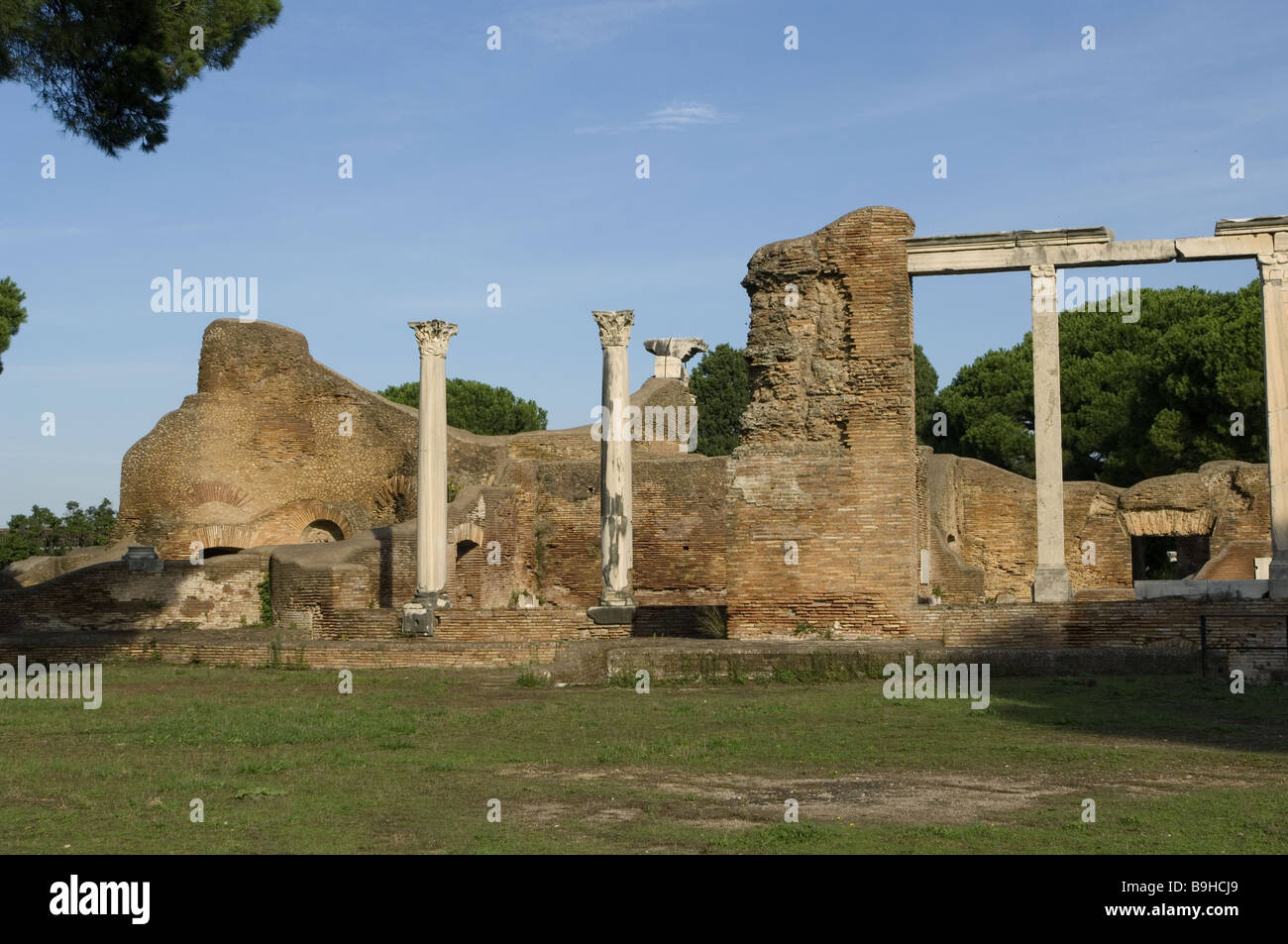 Italy Latium Ostia Antica forum thermal ruins Stock Photo Alamy