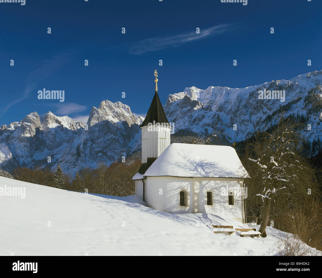 Austria Tyrol Kufstein Antonius chapel winter North-Tyrol emperor ...