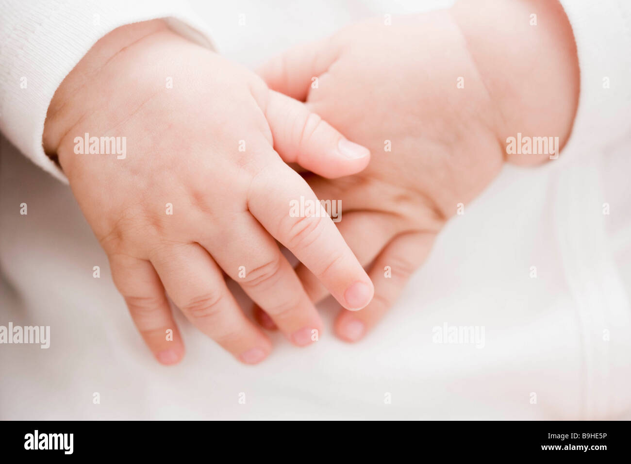 Baby Hands Stock Photo Alamy