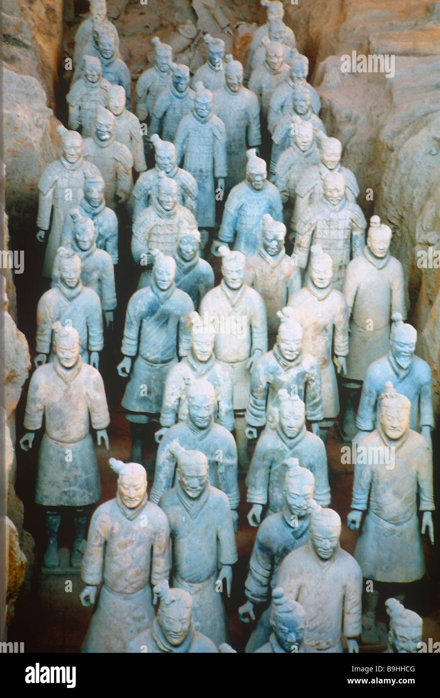 Qin Terracotta warriors found at Xian China Stock Photo