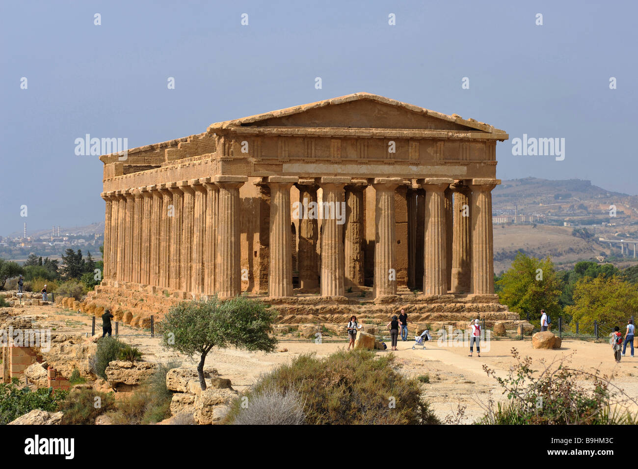 Hellenistic Concordia temple, Valley of the Temples, Agrigento, Sicily, Italy, Europe Stock Photo