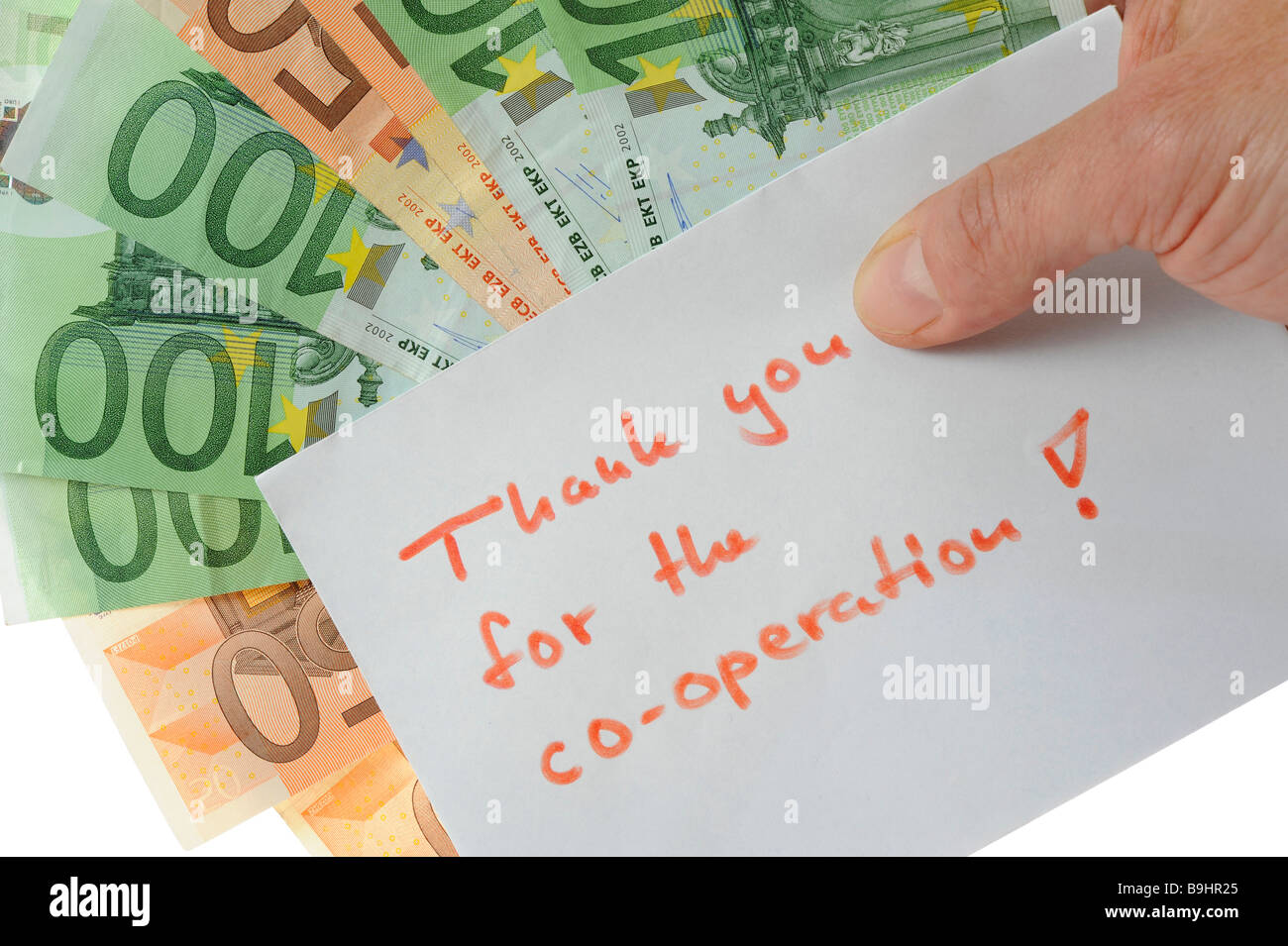 Banknotes, euro, note, symbolic for corruption Stock Photo