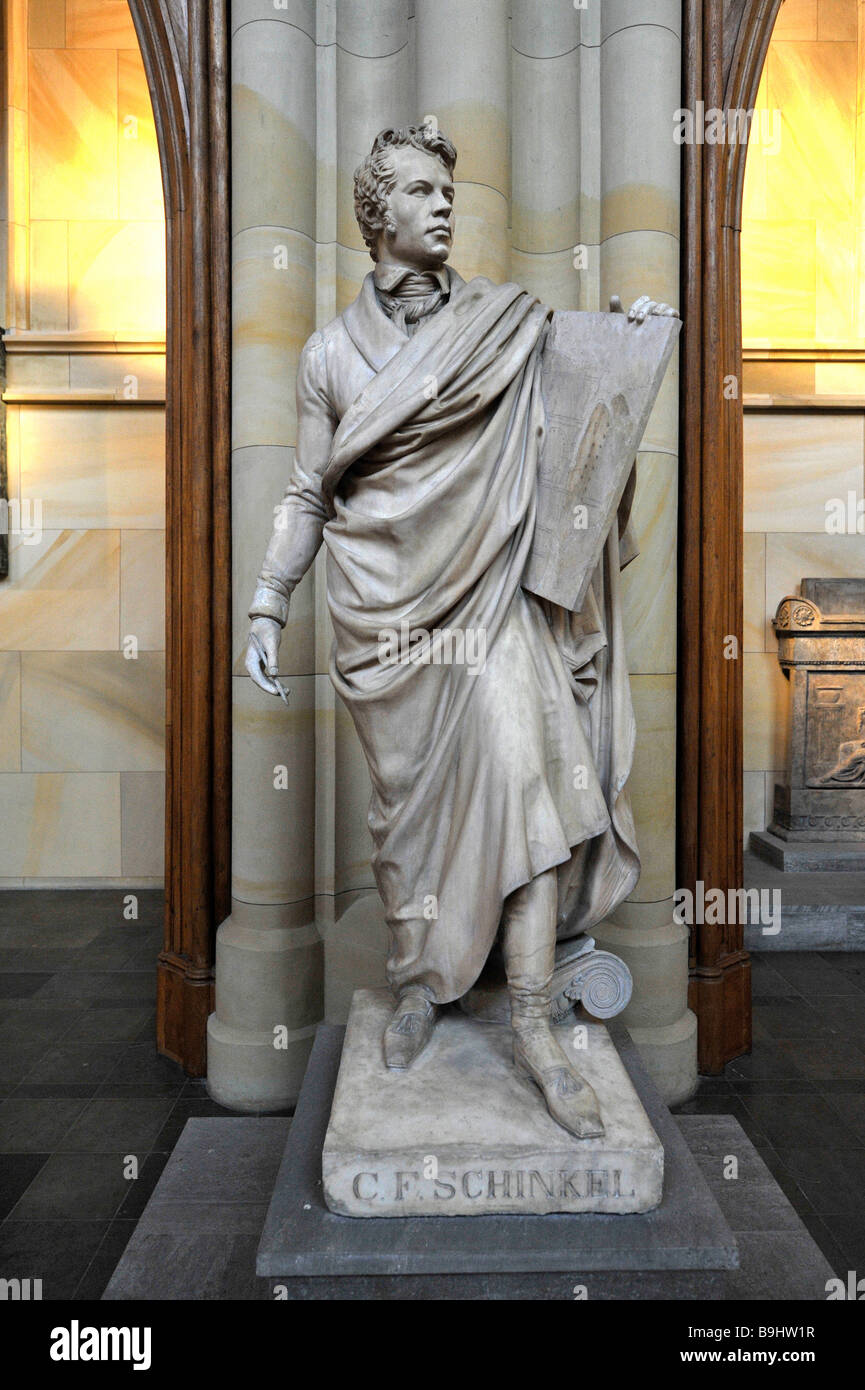 Marble statue of C. F. Schinkel, Berlin, Germany, Europe Stock Photo