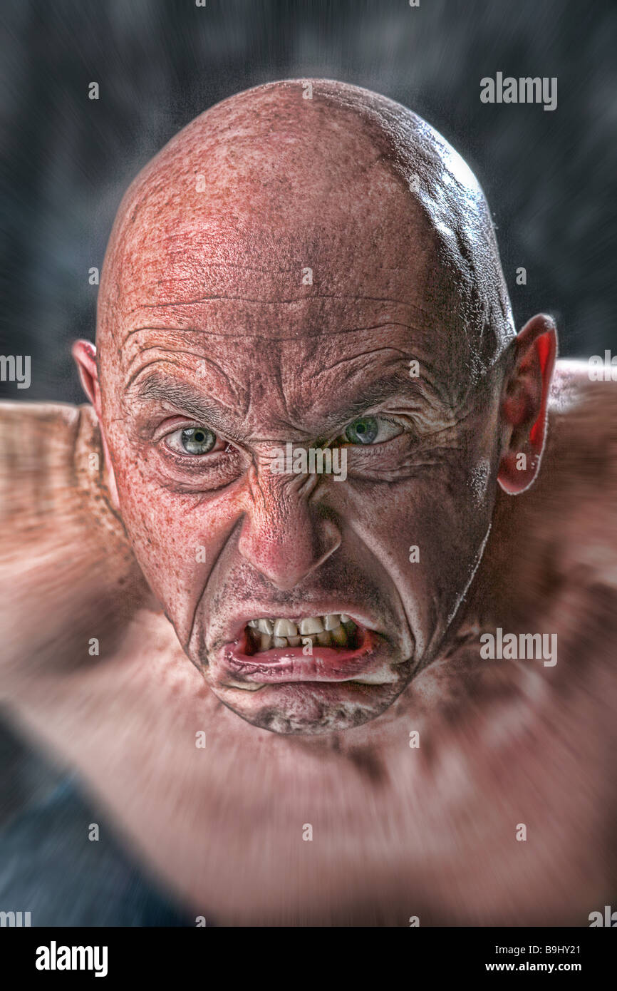 Angry bald man hi-res stock photography and images - Alamy