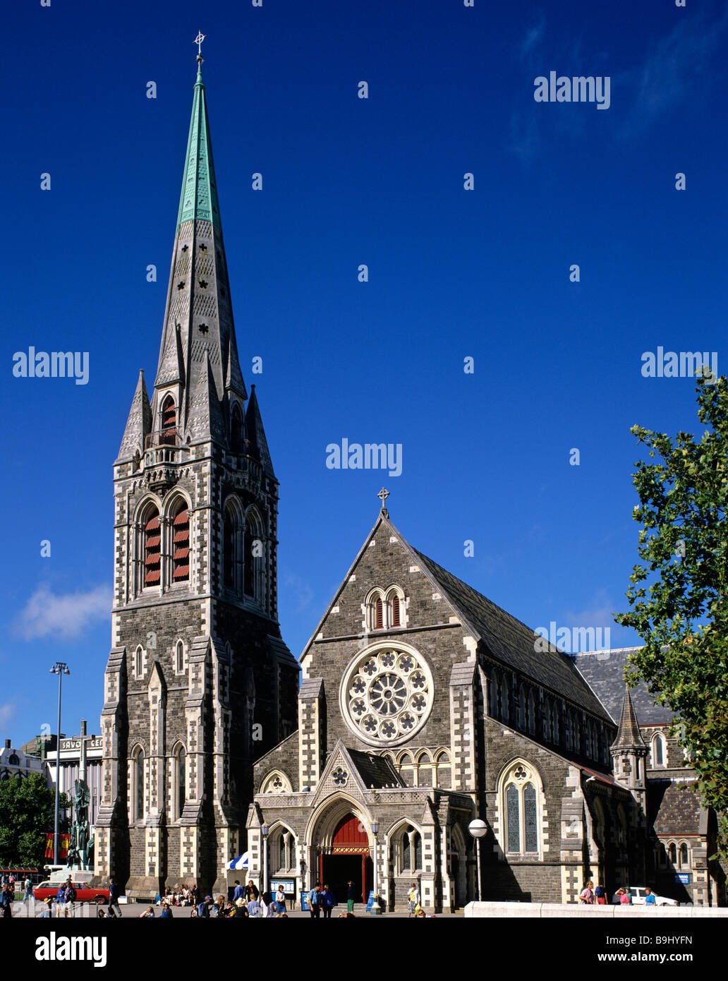 Christ Church Cathedral on Cathedral Square, Christchurch, South Island, New Zealand Stock Photo