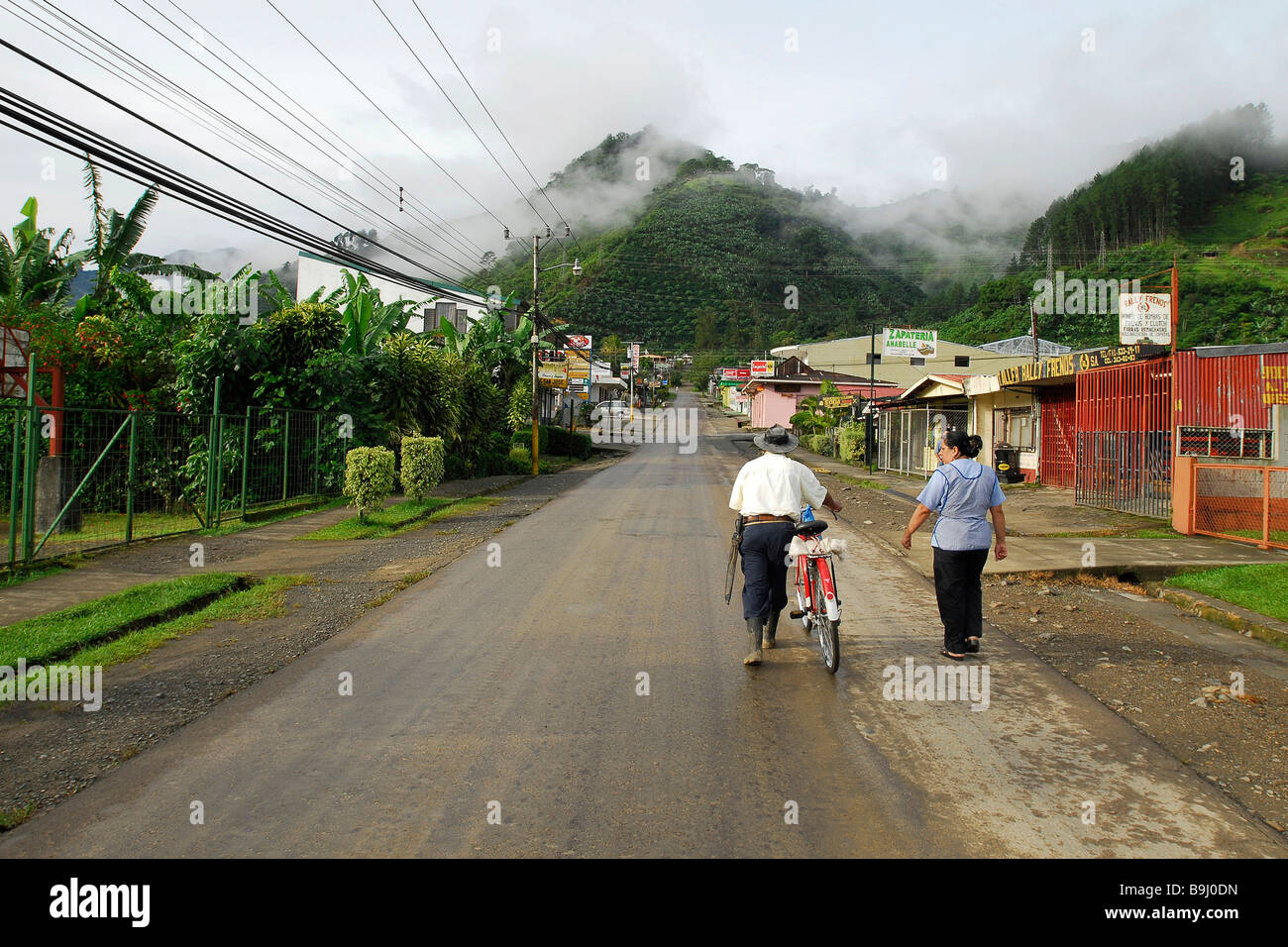 Road scenery, Orosi, Orosi Valley, Cartago, Costa Rica, Central America