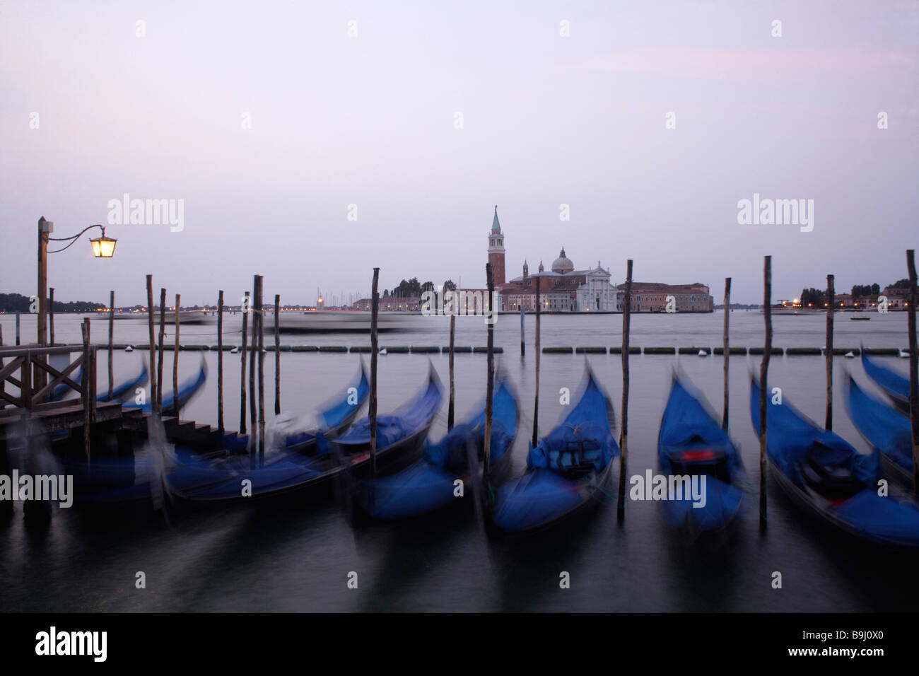CHieas di S. Giorgio Church, gondolas, Venice, Italy, Europe Stock Photo