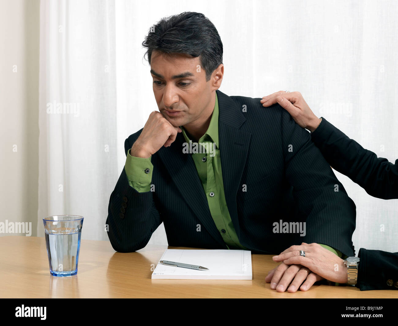 Business man conference table Stock Photo - Alamy