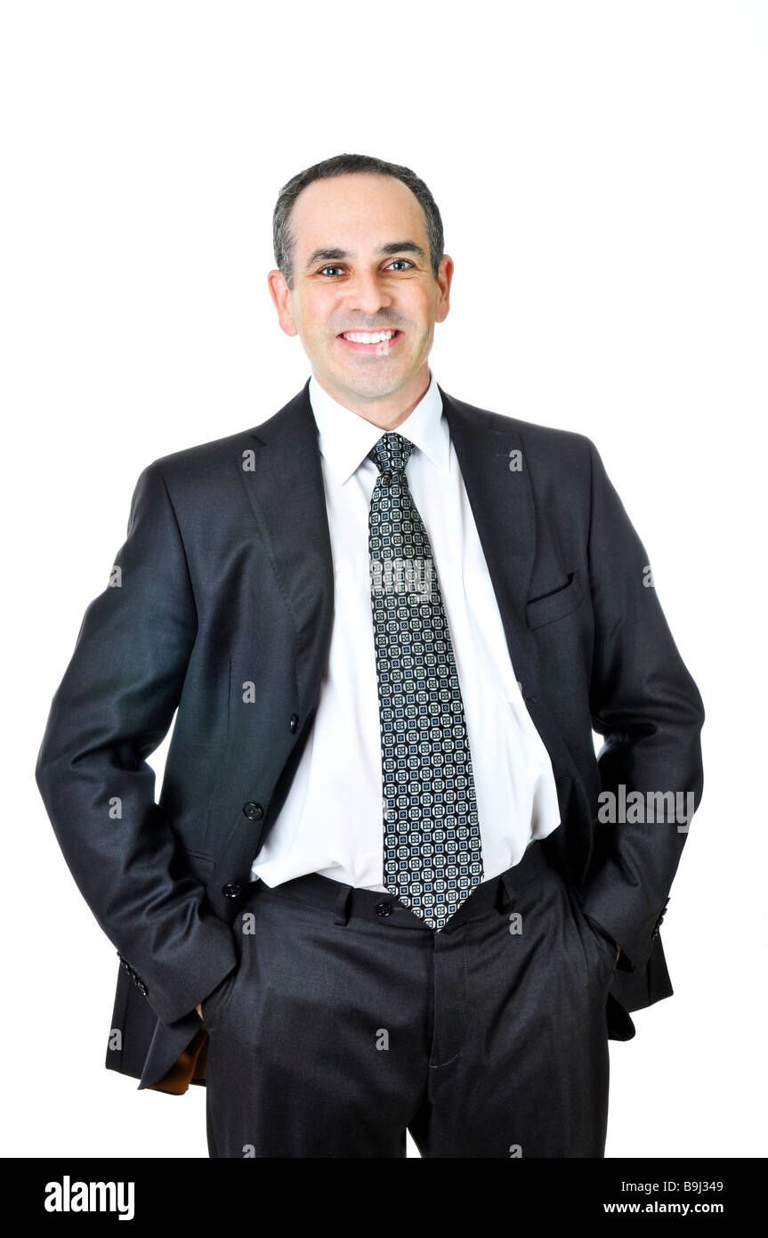 businessman in a suit isolated on white background Stock Photo - Alamy