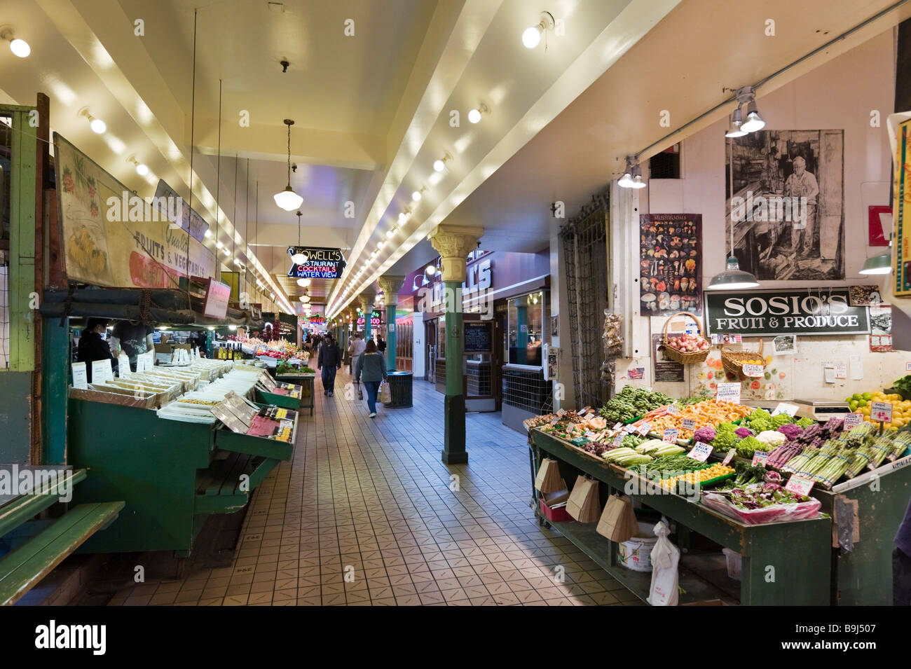 Pike Place Market, downtown Seattle, Washington, USA Stock Photo