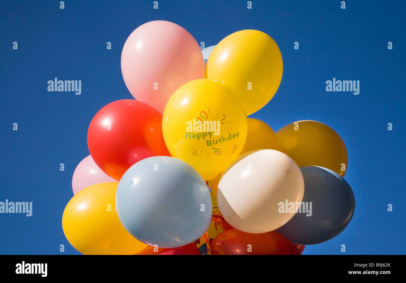 Ballons d'anniversaire confettis multicolores Hello 50