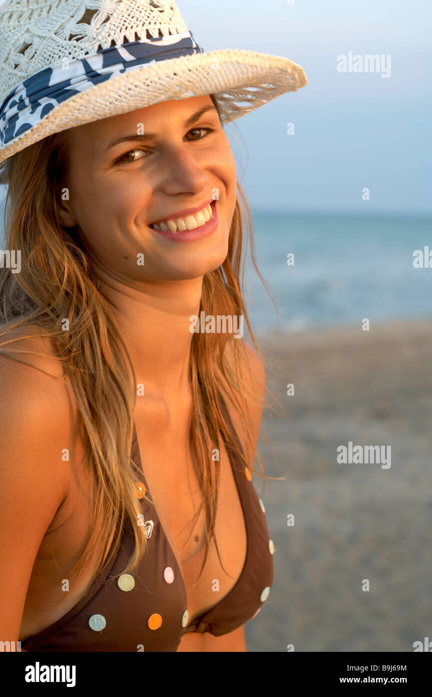 Young woman wearing a cap Stock Photo